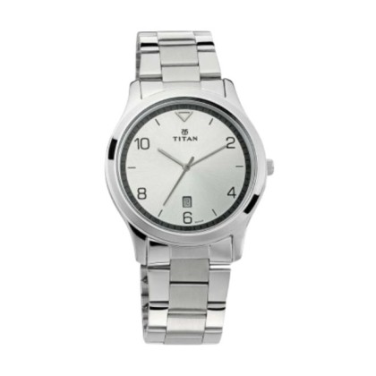 Titan Workwear 1770SM01 White Dial Stainless Steel Strap Analog Men Watch